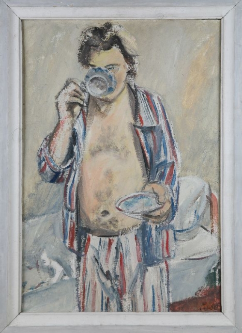 Autoportretas su kavos puodeliu (Polonskis Česlovas)