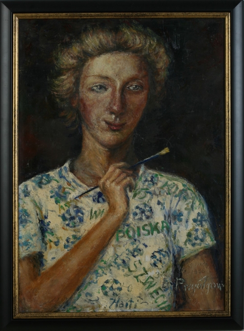 Autoportretas (Moteris su teptuku) (Pšialgauskienė Eugenija)