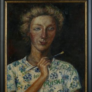 Autoportretas (Moteris su teptuku)
